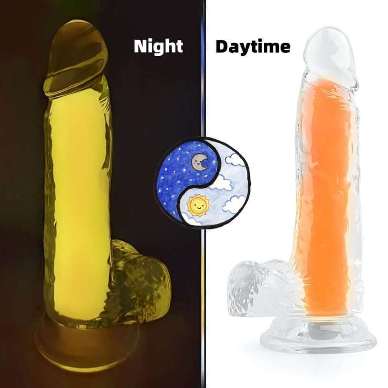 Glow Jelly Dildo With Mutiple Colors