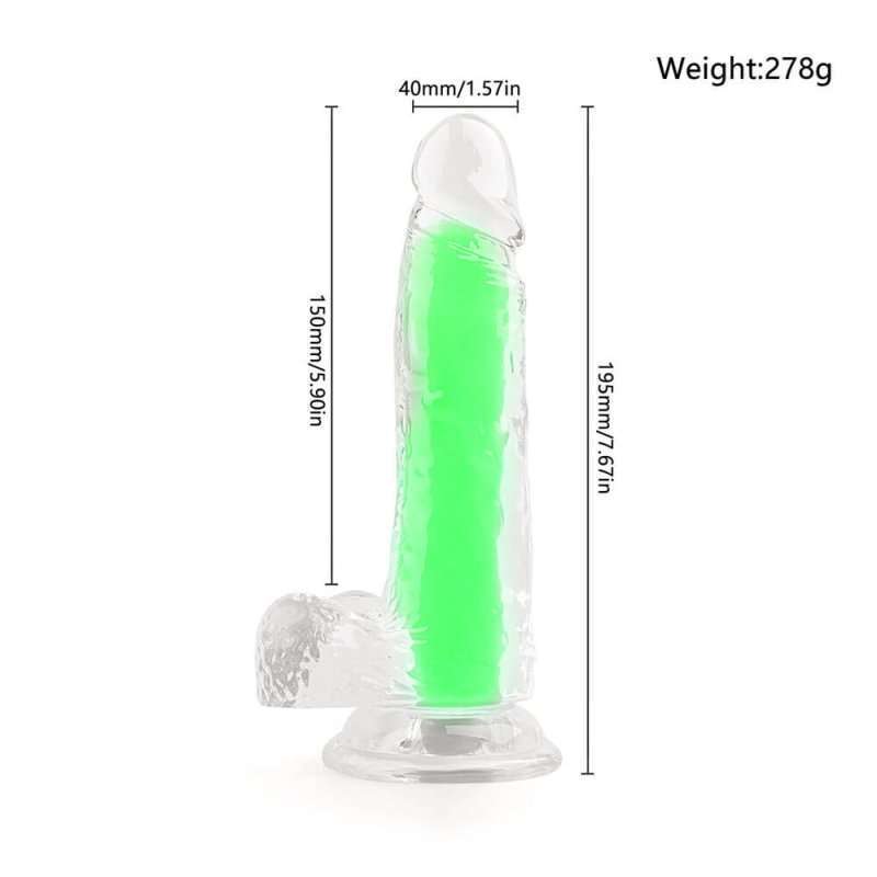 Glow Jelly Dildo With Mutiple Colors