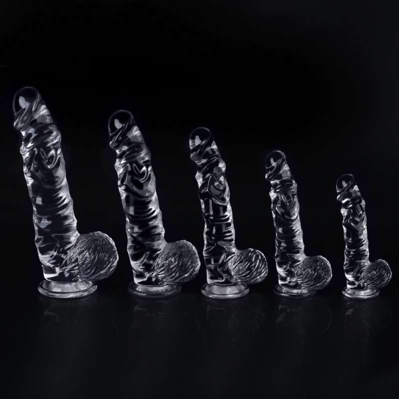 King Cock Clear 5 Size Cock W- Balls