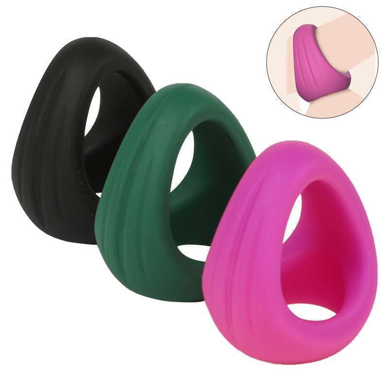 Silicone 3 in 1 Penis Ring