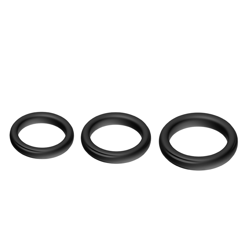 Triple Silicone Cock Ring Set