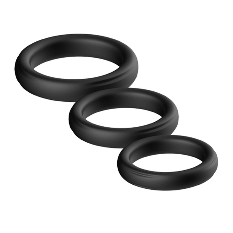 Triple Silicone Cock Ring Set