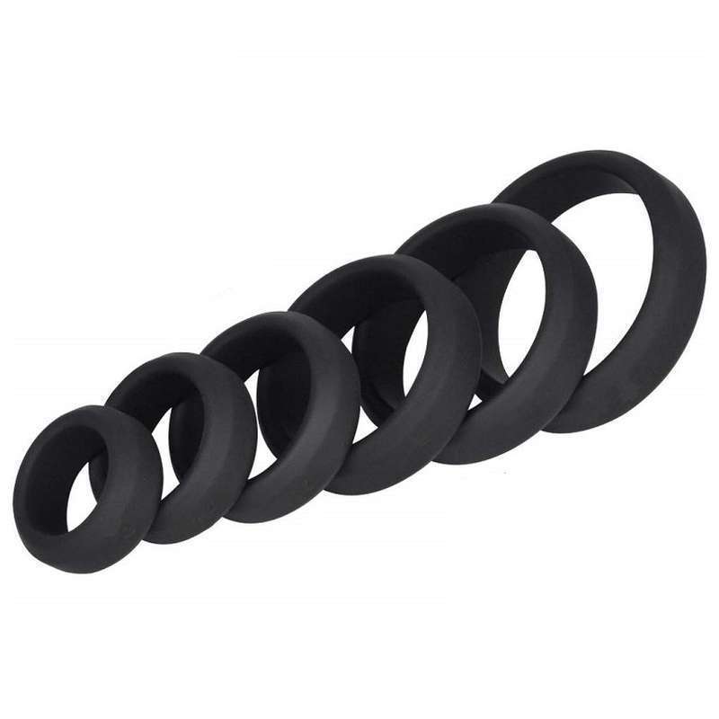 Silicone Cock Ring Set - 6 pcs