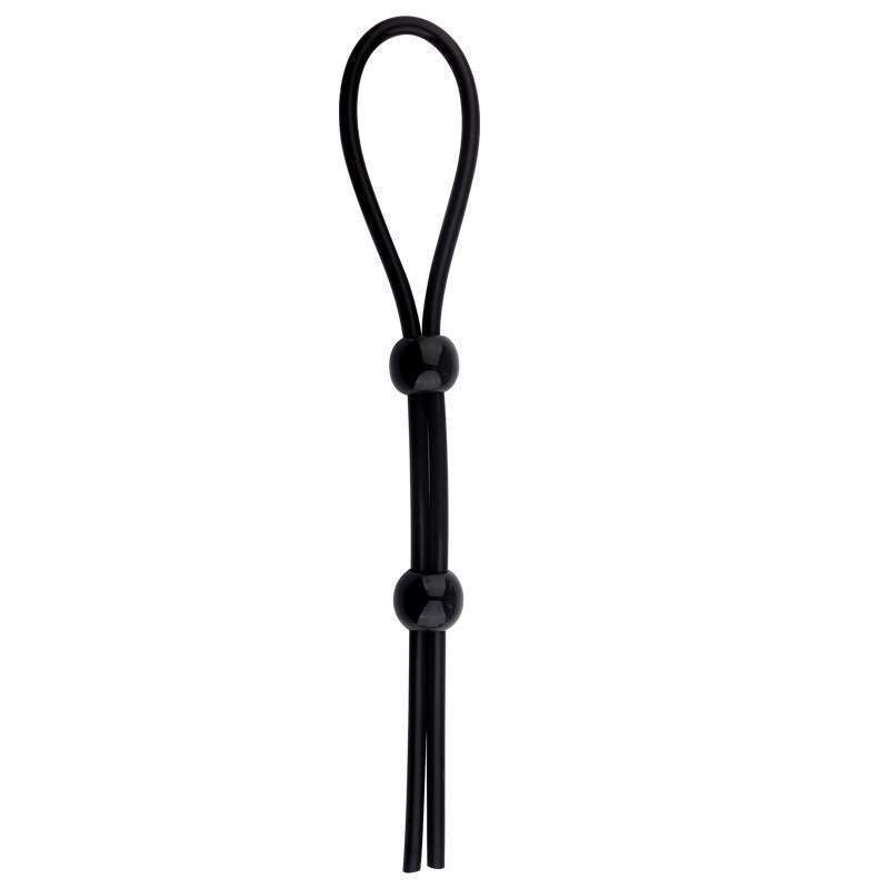 Black Adjustable Penis Tie Ring