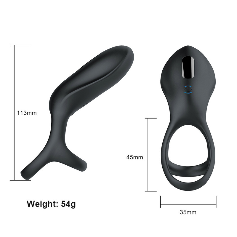 Vibrating Cock Ring with Three Ring