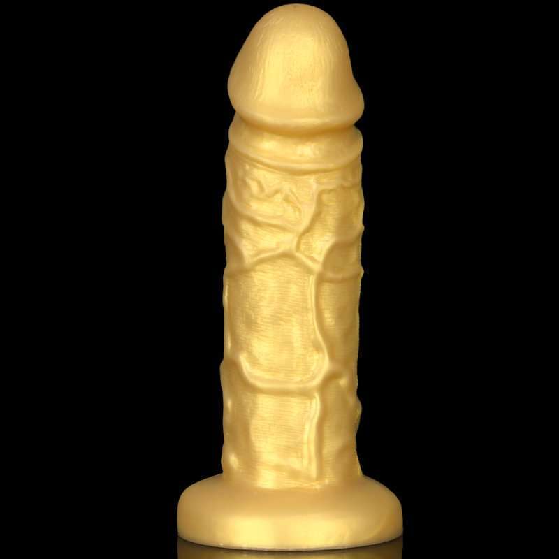 Liquid Silicone Eggless Dildo -Golden