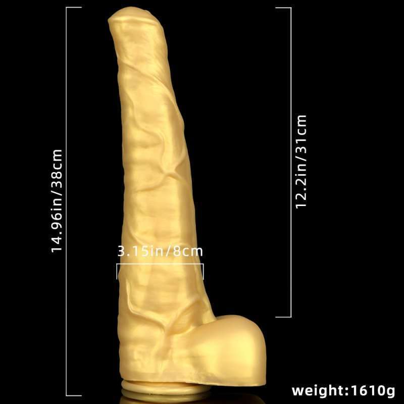 StudHorse Realistic Curved Dildo - Golden