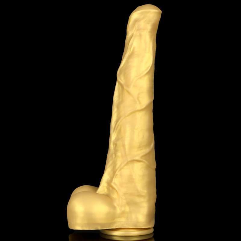 StudHorse Realistic Curved Dildo - Golden