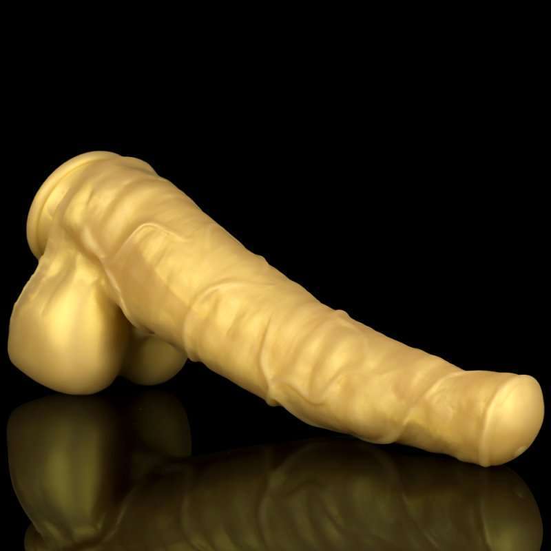 StudHorse Realistic Curved Dildo - Golden