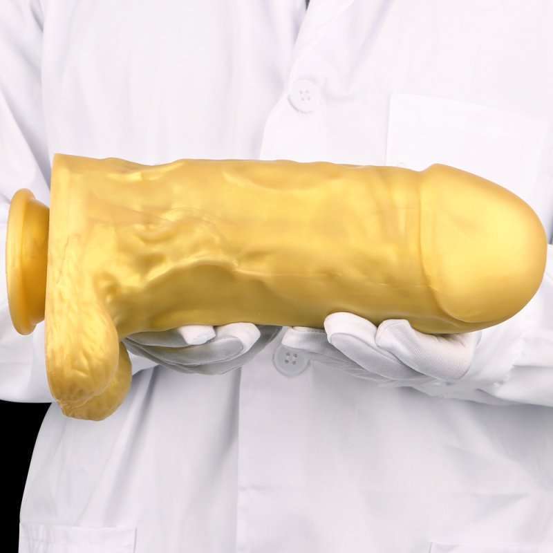 Lifelike 9.9"/25 cm Realistic Dildo - Golden