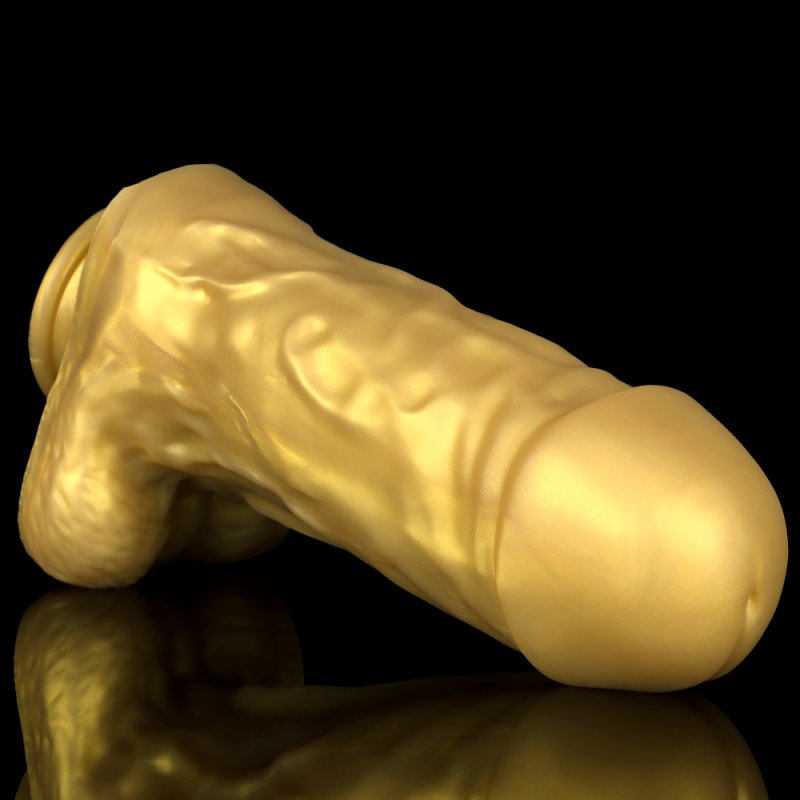 Lifelike 9.9"/25 cm Realistic Dildo - Golden