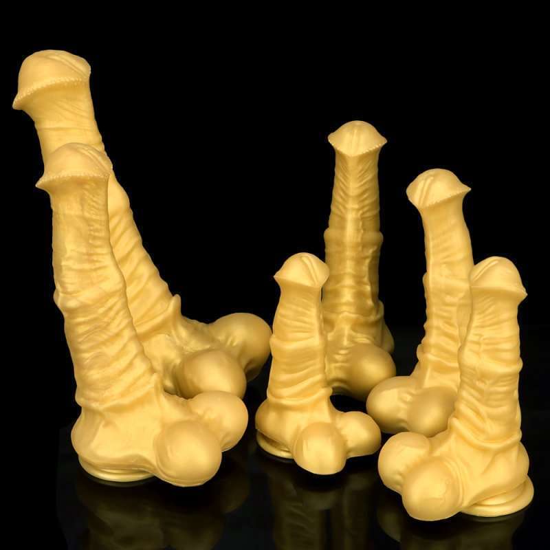 Big Golden Thick Horse Penis Dildo