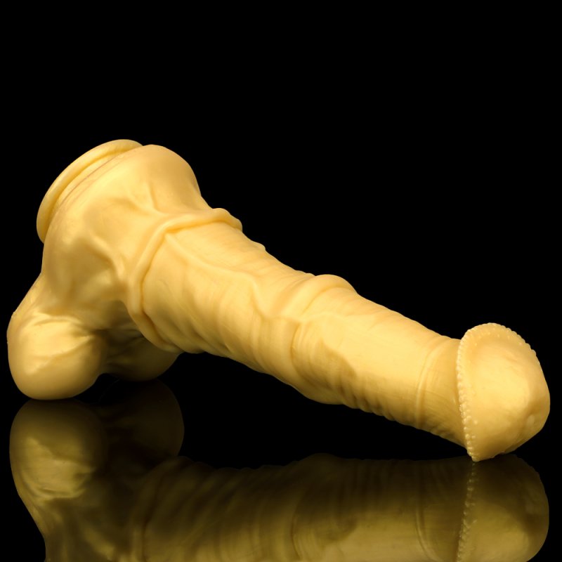 Big Golden Thick Horse Penis Dildo