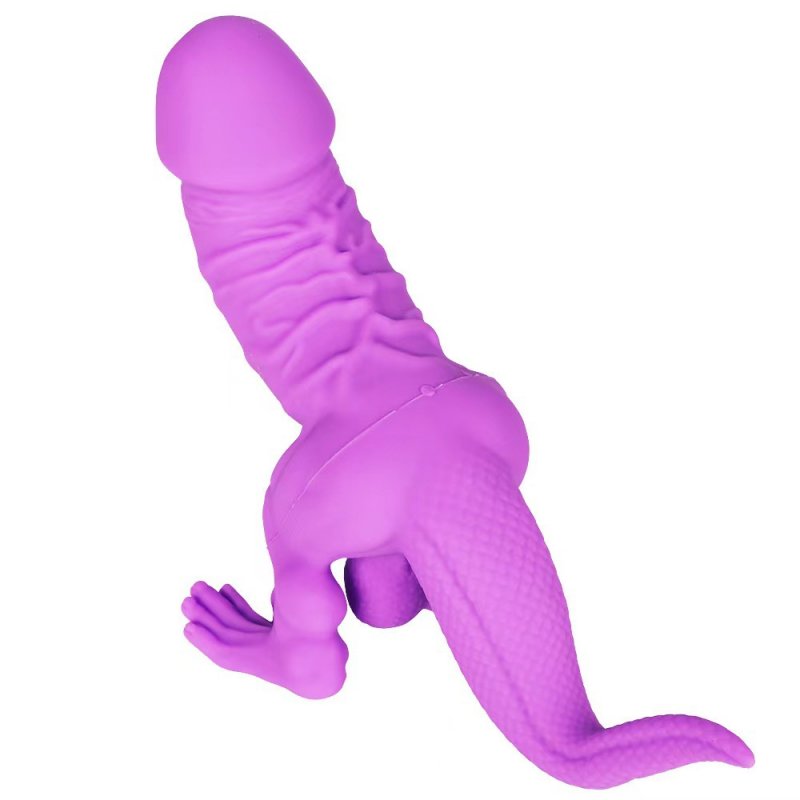 Dinosaur Silicone Dildo - Purple