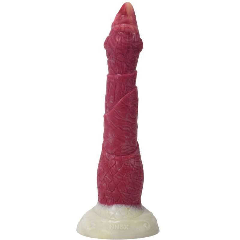 White Base Hellfire Silica Gel Dildo - 09