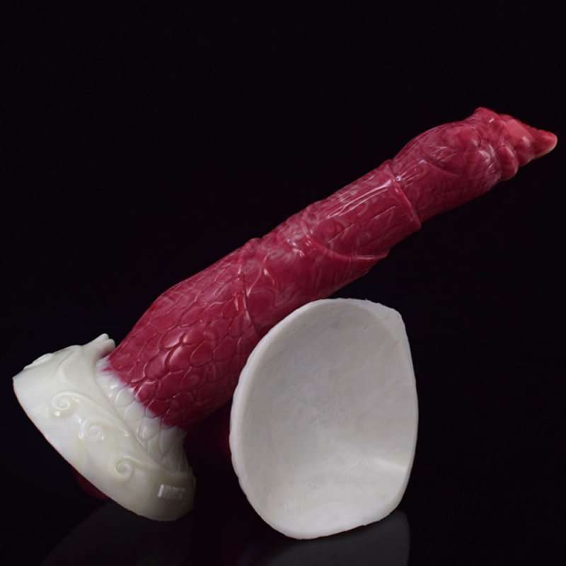 White Base Hellfire Silica Gel Dildo - 09