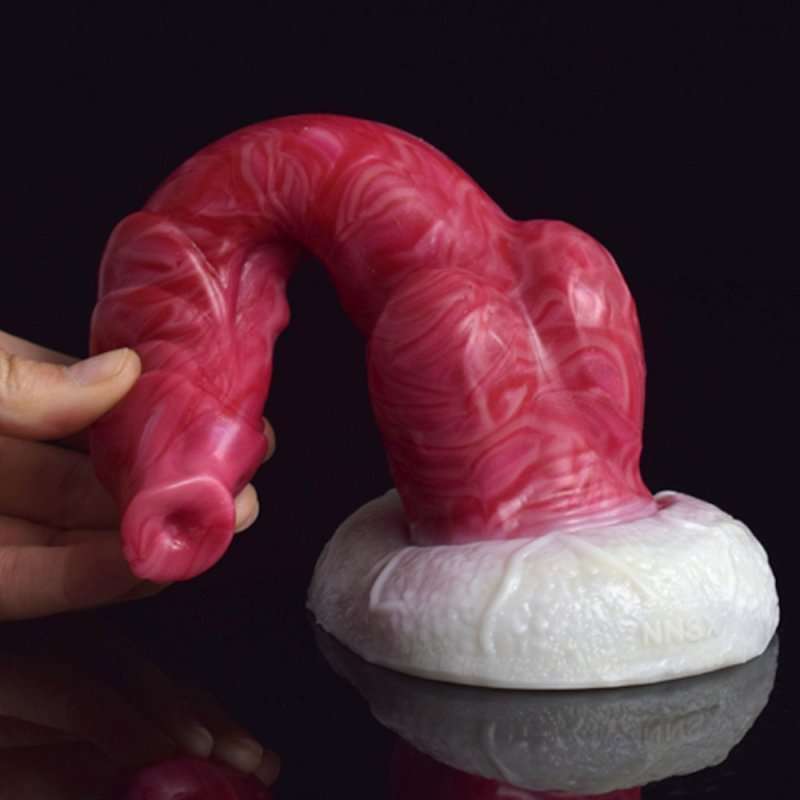 White Base Hellfire Silica Gel Dildo - 07