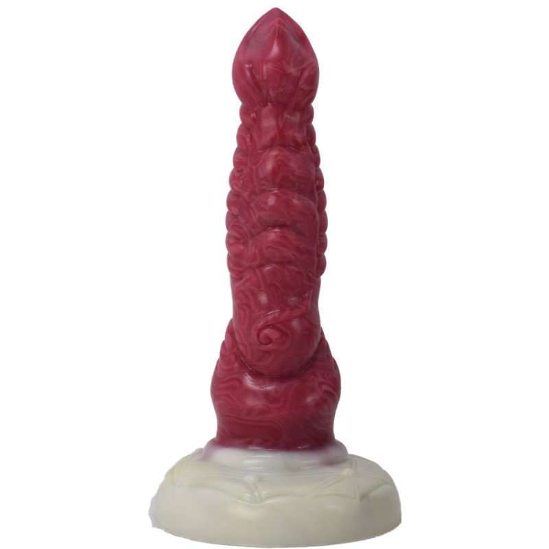 White Base Hellfire Silica Gel Dildo - 06