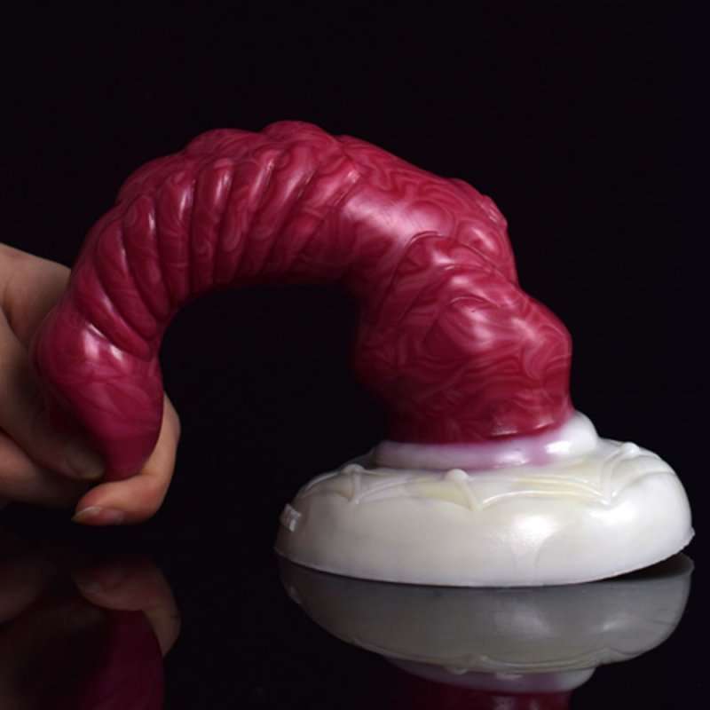 White Base Hellfire Silica Gel Dildo - 06