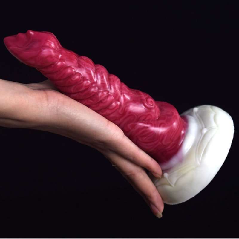 White Base Hellfire Silica Gel Dildo - 06