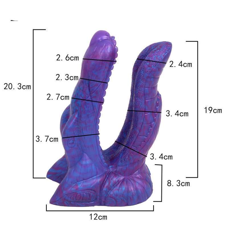 Blue Demon Realistic Double Dildo - 01