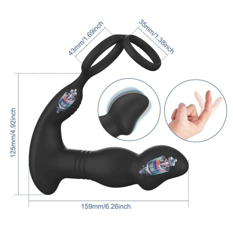 Remote control prostate massager steel ball sliding