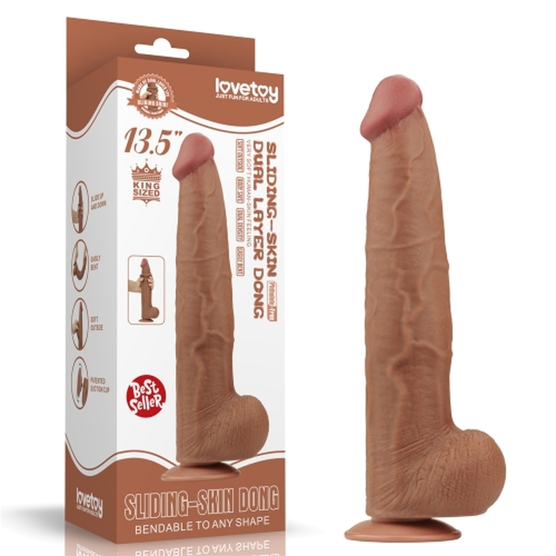 13.5 inch Dual Layer TPE Big Dildo
