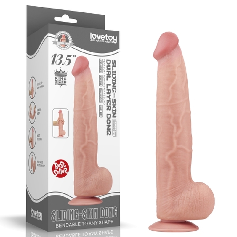 13.5 inch Dual Layer TPE Big Dildo