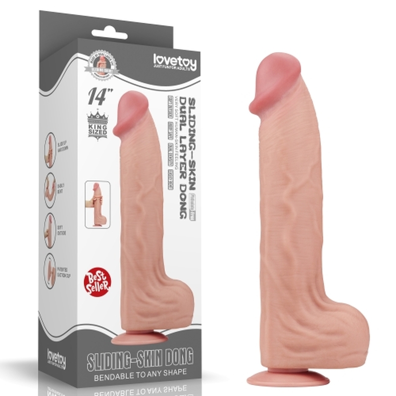 14 inch Dual Layer TPE Big Dildo