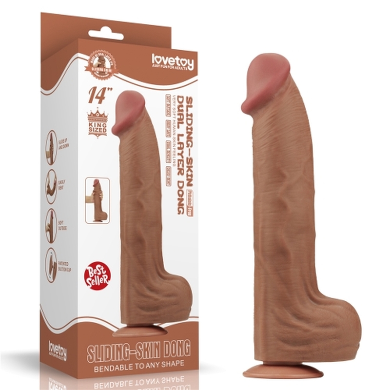14 inch Dual Layer TPE Big Dildo