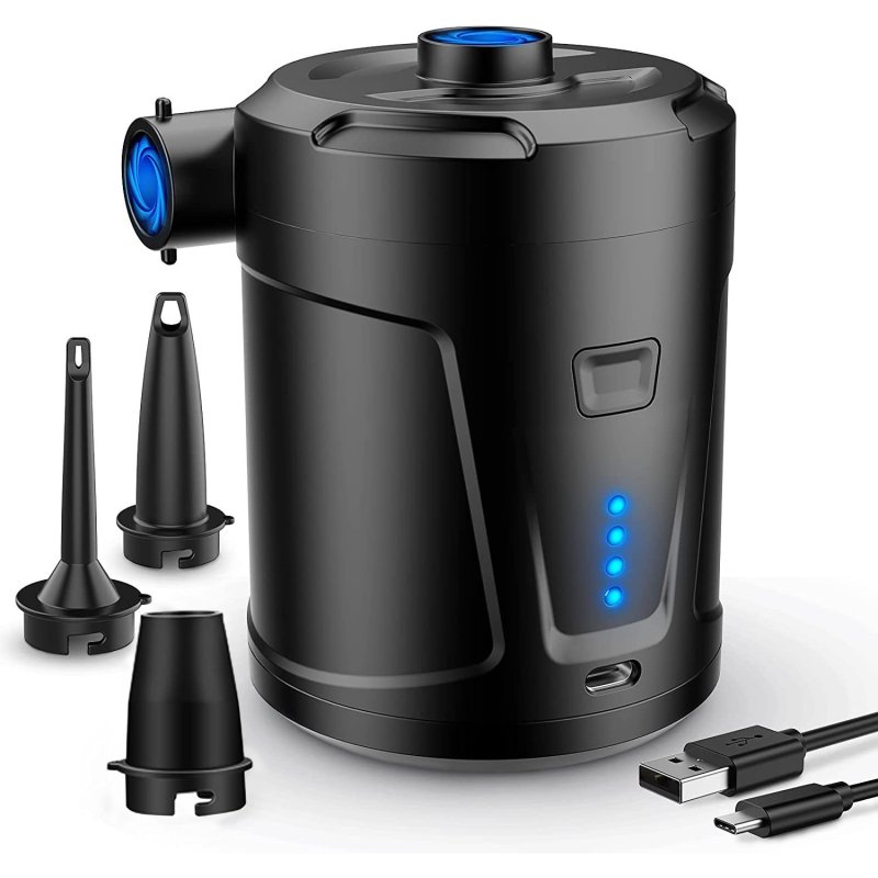 Outdoor portable camping electric inflatable pump