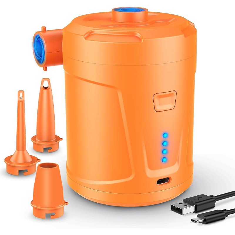 Outdoor portable camping electric inflatable pump