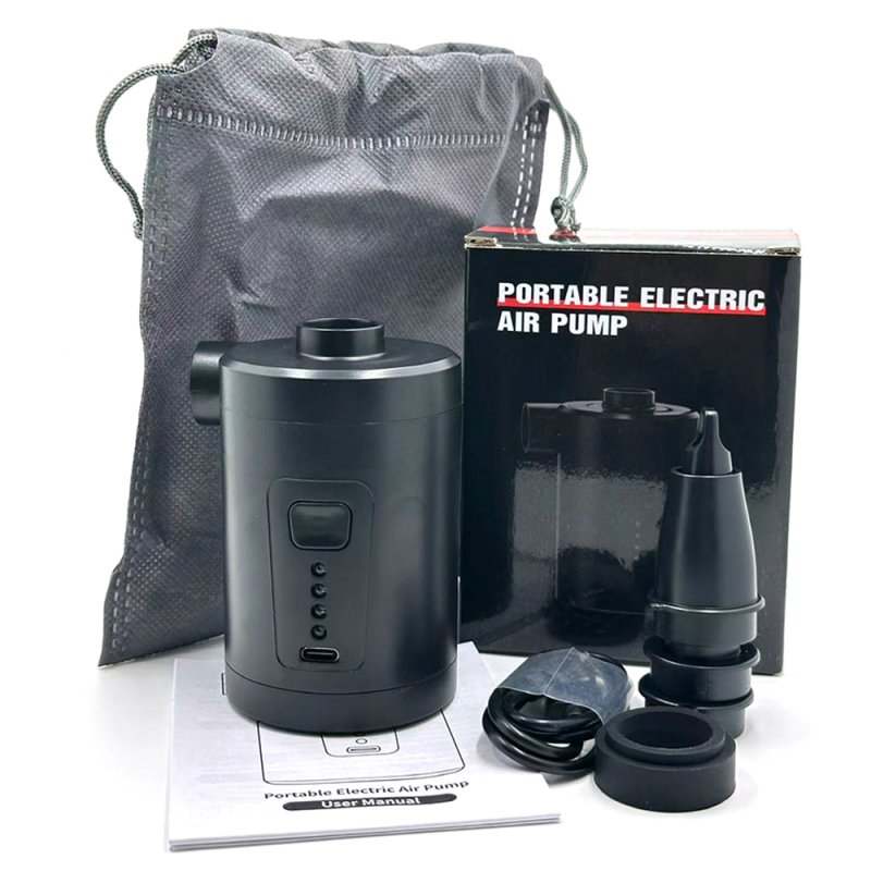 Outdoor portable camping electric inflatable pump