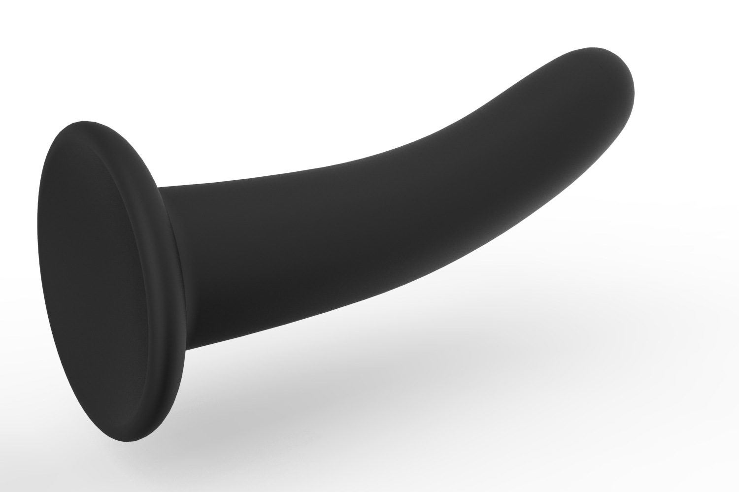 Silicone extended anal plug wiht suction cup