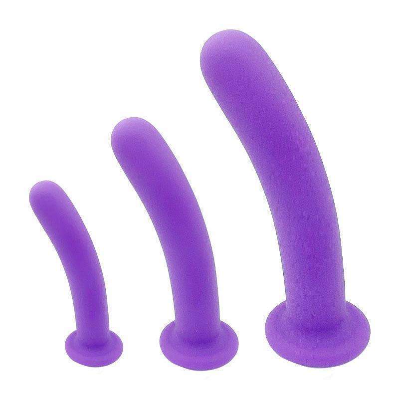 Silicone extended anal plug wiht suction cup