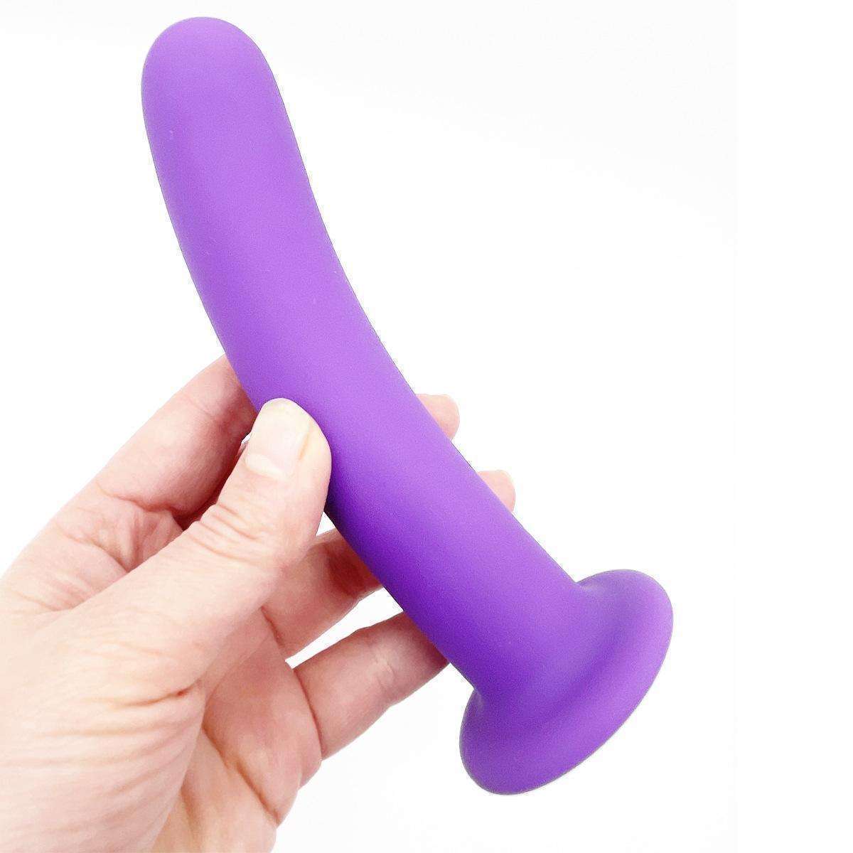 Silicone extended anal plug wiht suction cup