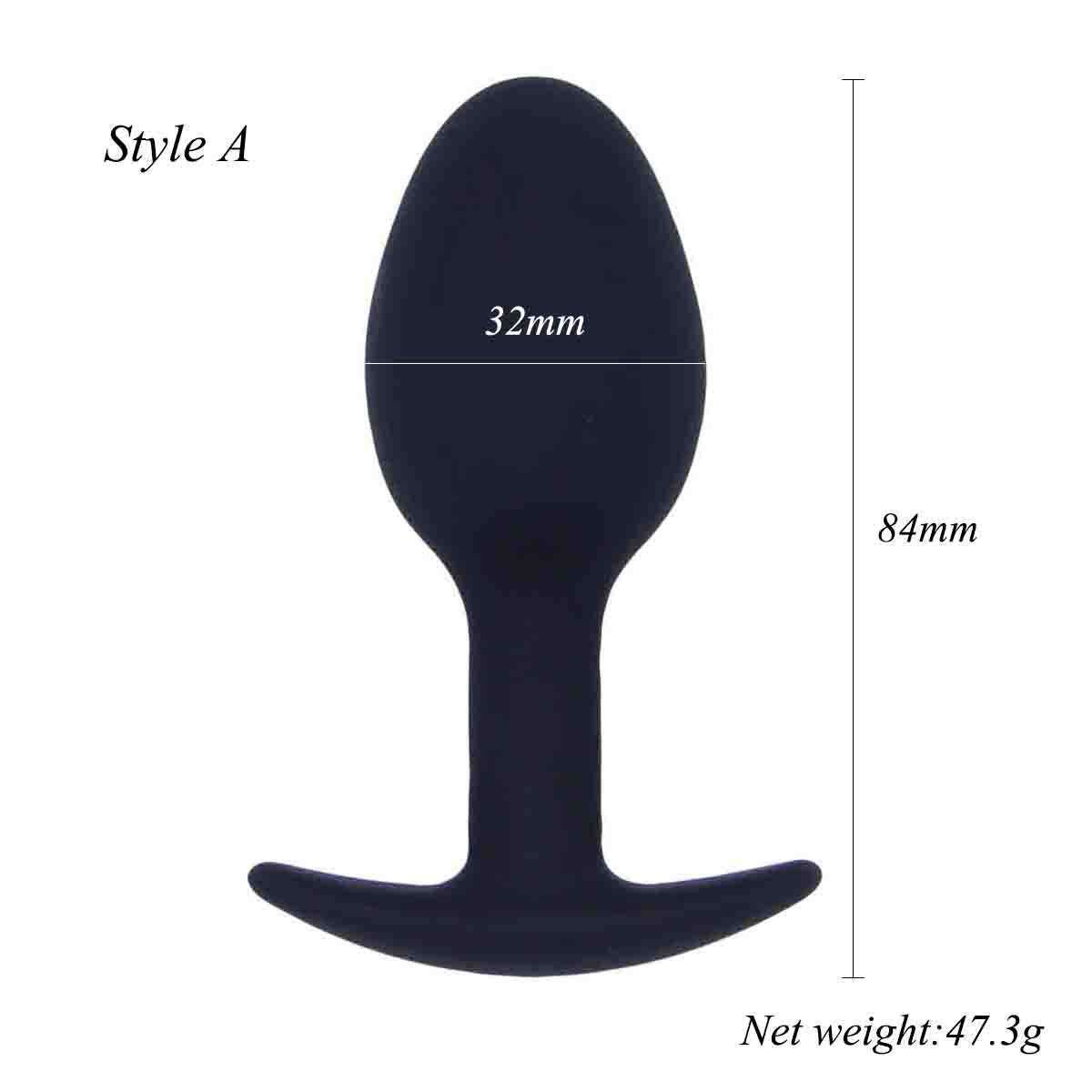 Orissi silicone steel ball anal plug three piece set