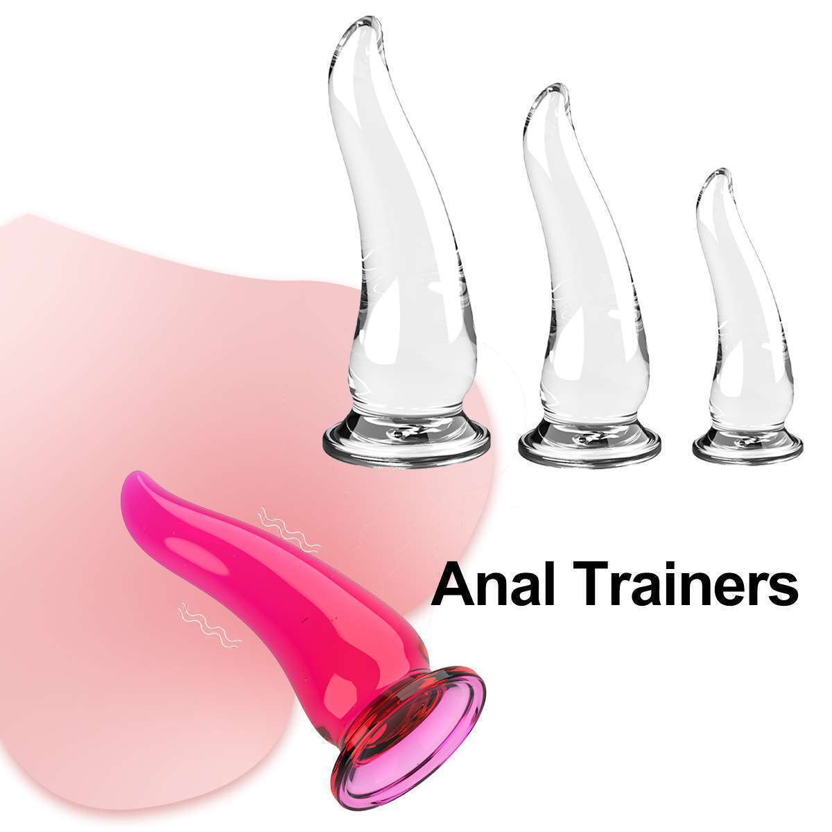 Anal dilator with suction cup (pepper shape) anal plug