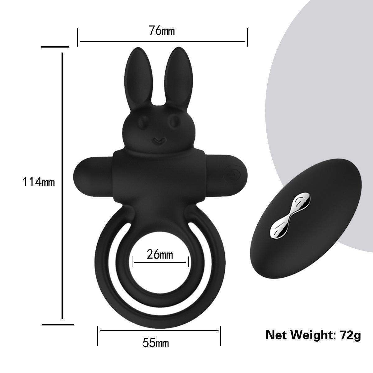 Wireless remote control, silicone lock ring charging vibration rabbit ring