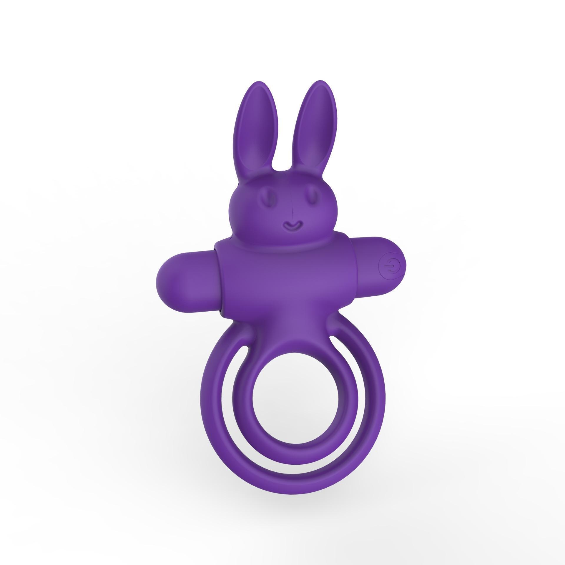 Wireless remote control, silicone lock ring charging vibration rabbit ring