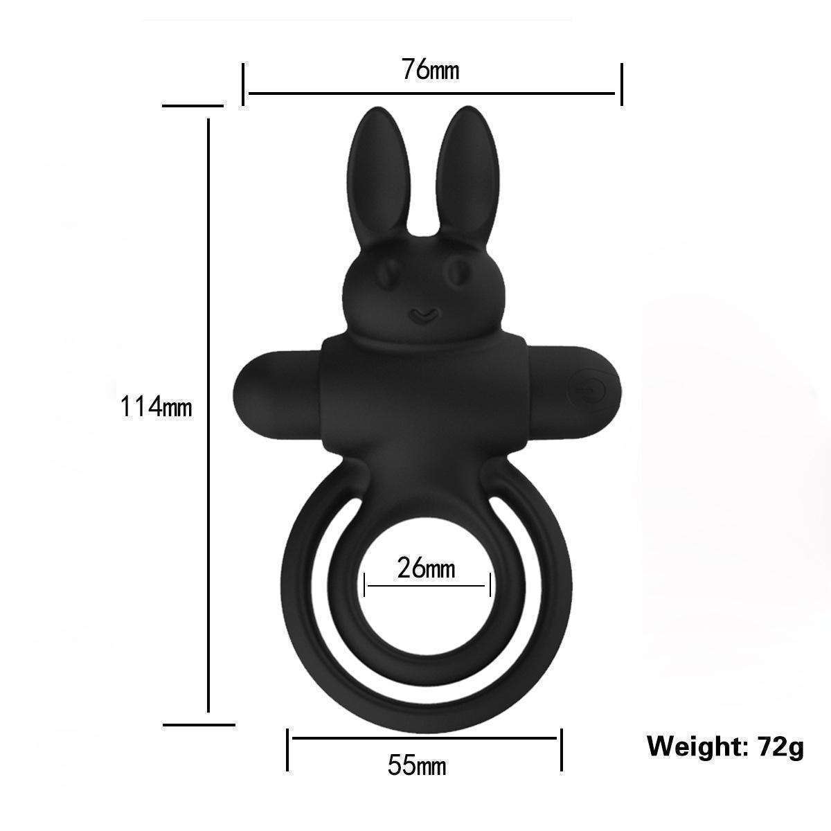 Wireless remote control, silicone lock ring charging vibration rabbit ring