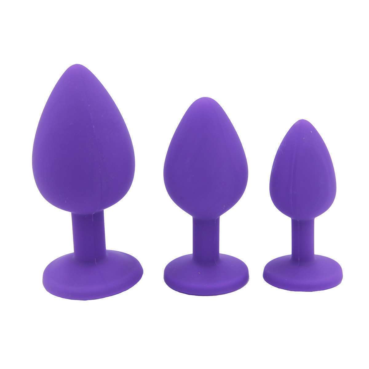 Orissi, large, medium and small, color silicone anal plug( 3 piece set)