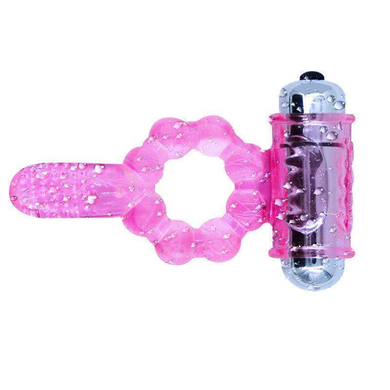 Orissi Beaded tongue vibrating men's ring adult sex goods delay lock