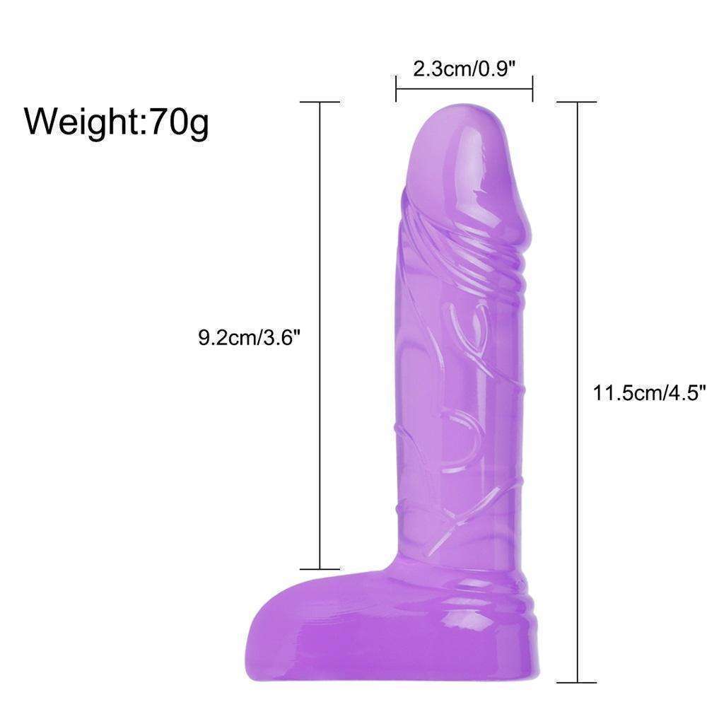 4.5 inch TPE Realistic Clear dildo