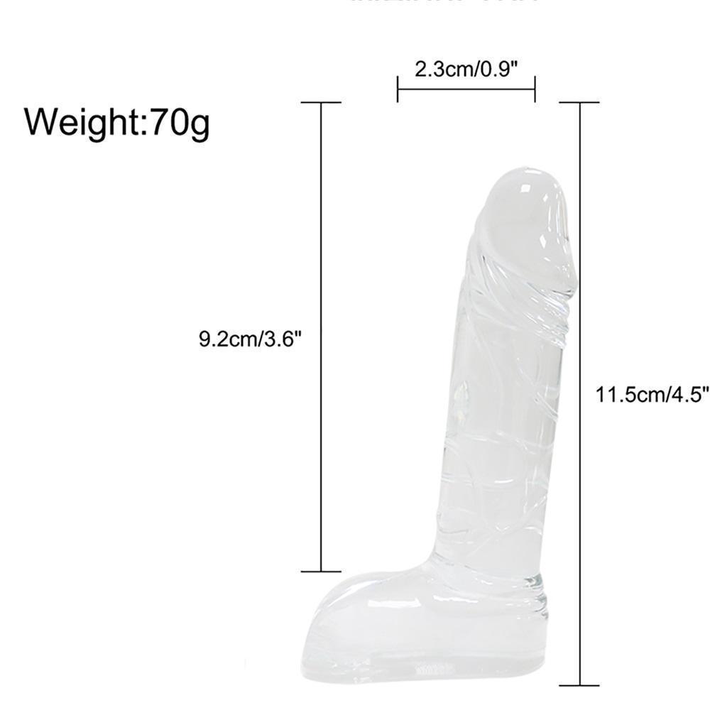 4.5 inch TPE Realistic Clear dildo