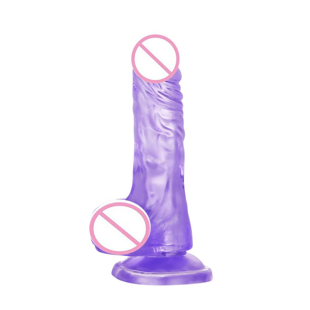 5.25 inches TPE Realistic Clear dildo