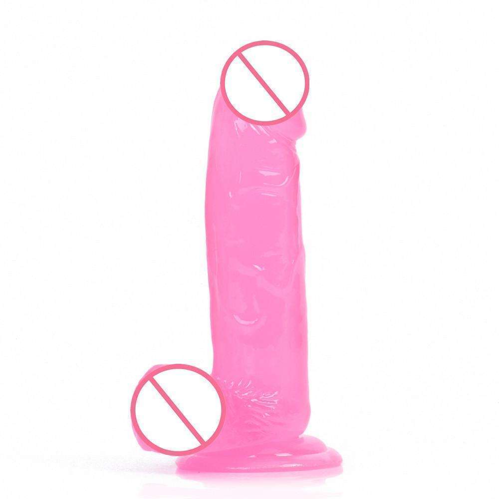 5.25 inches - 8.66 inches TPE Realistic Clear dildo