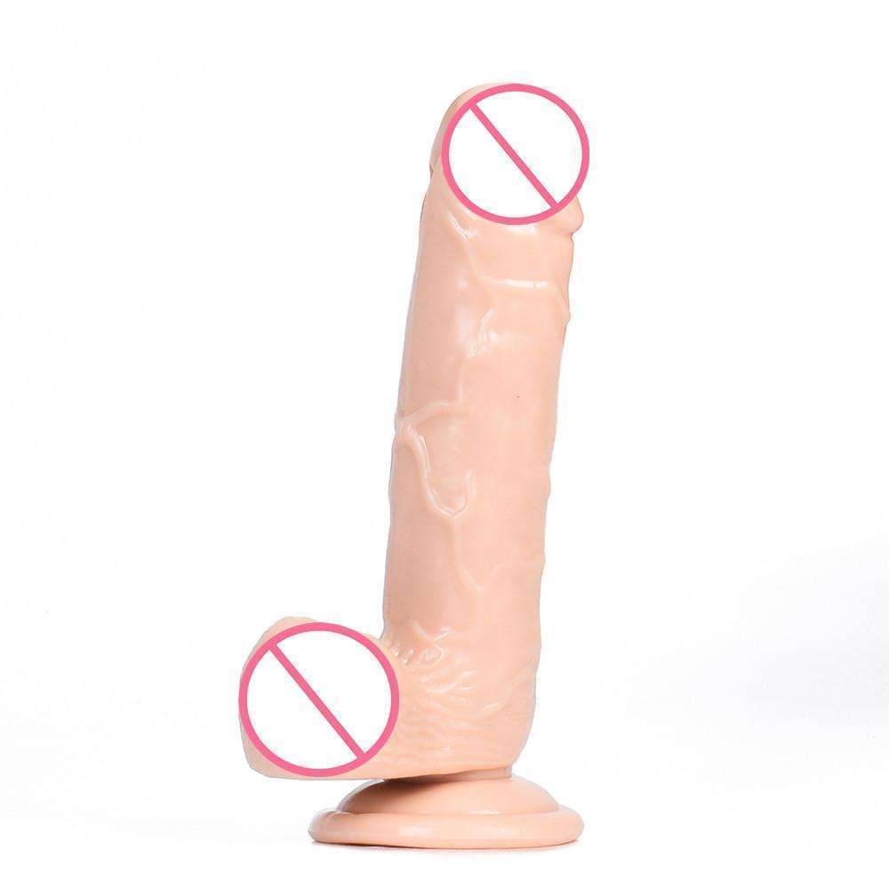 5.25 inches - 8.66 inches TPE Realistic Clear dildo