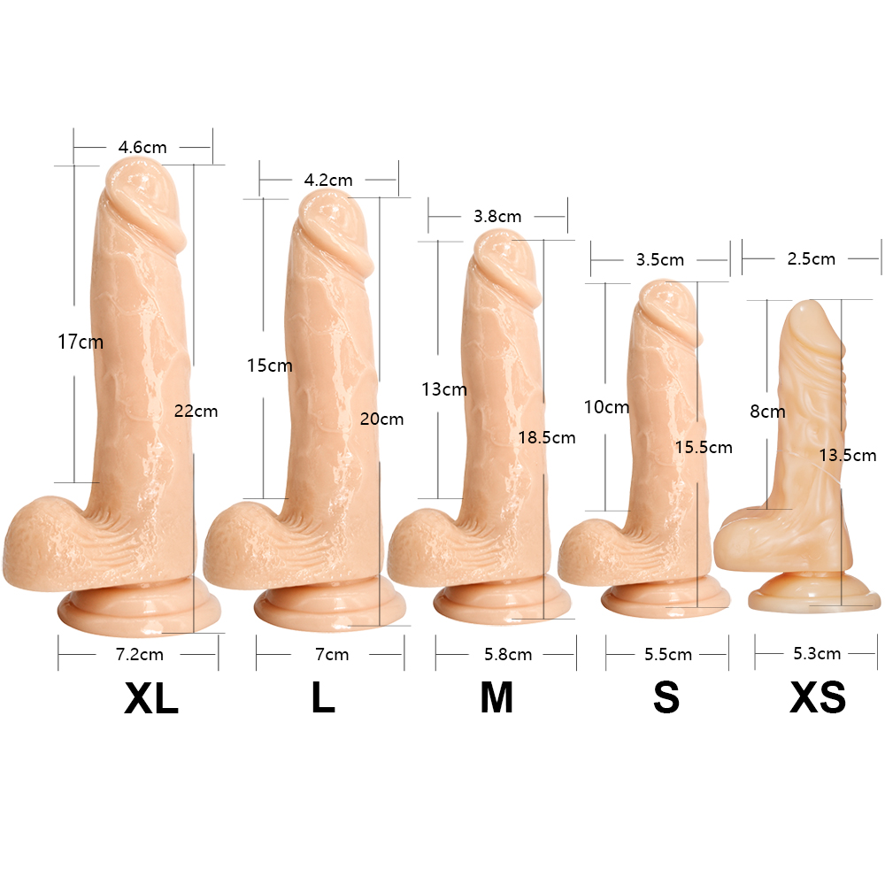 5.25 inches - 8.66 inches TPE Realistic Clear dildo