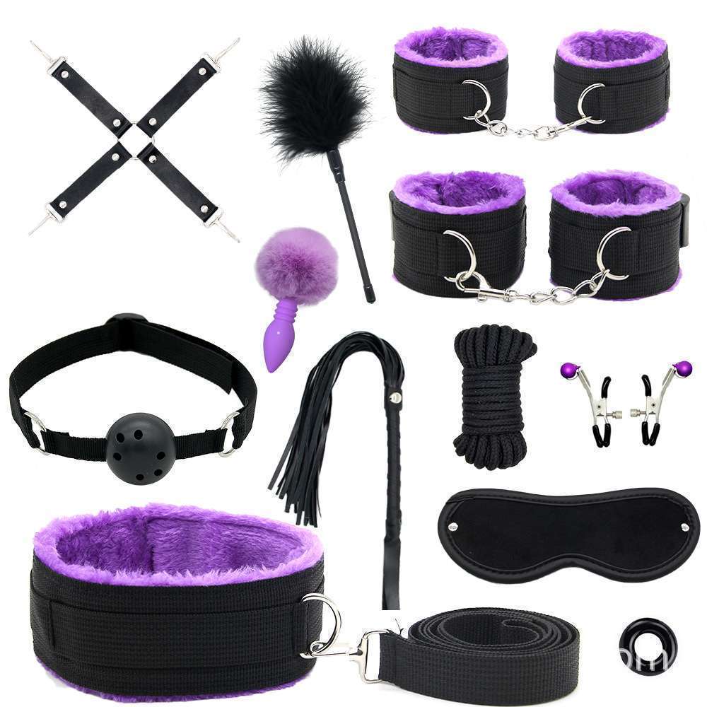 SM 12-piece leather bondage set